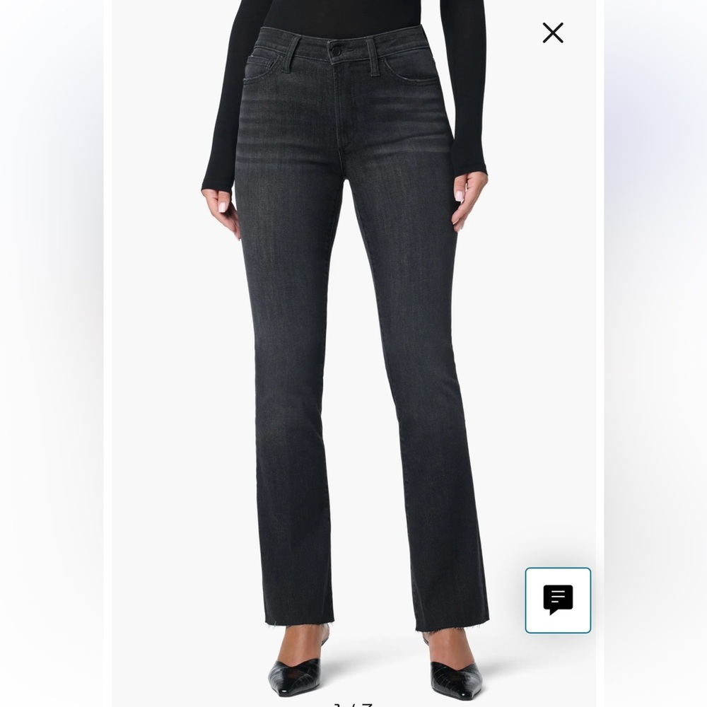 Joe's Jeans NWT High Rise Curvy Bootcut Appaloosa Black Grey Jeans 32